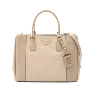 Prada Galleria Handbag Saffiano Leather Beige